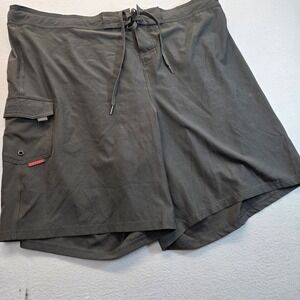 Maui Rippers Mens Black Board Shorts Swim Trunks Cargo Pocket Size 4X Stretch